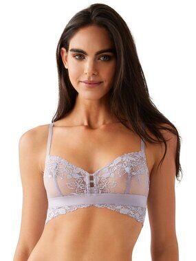 b.tempt'd by Wacoal 910227 Opening Act Bralette Lilac Gray S Small $38 NEW